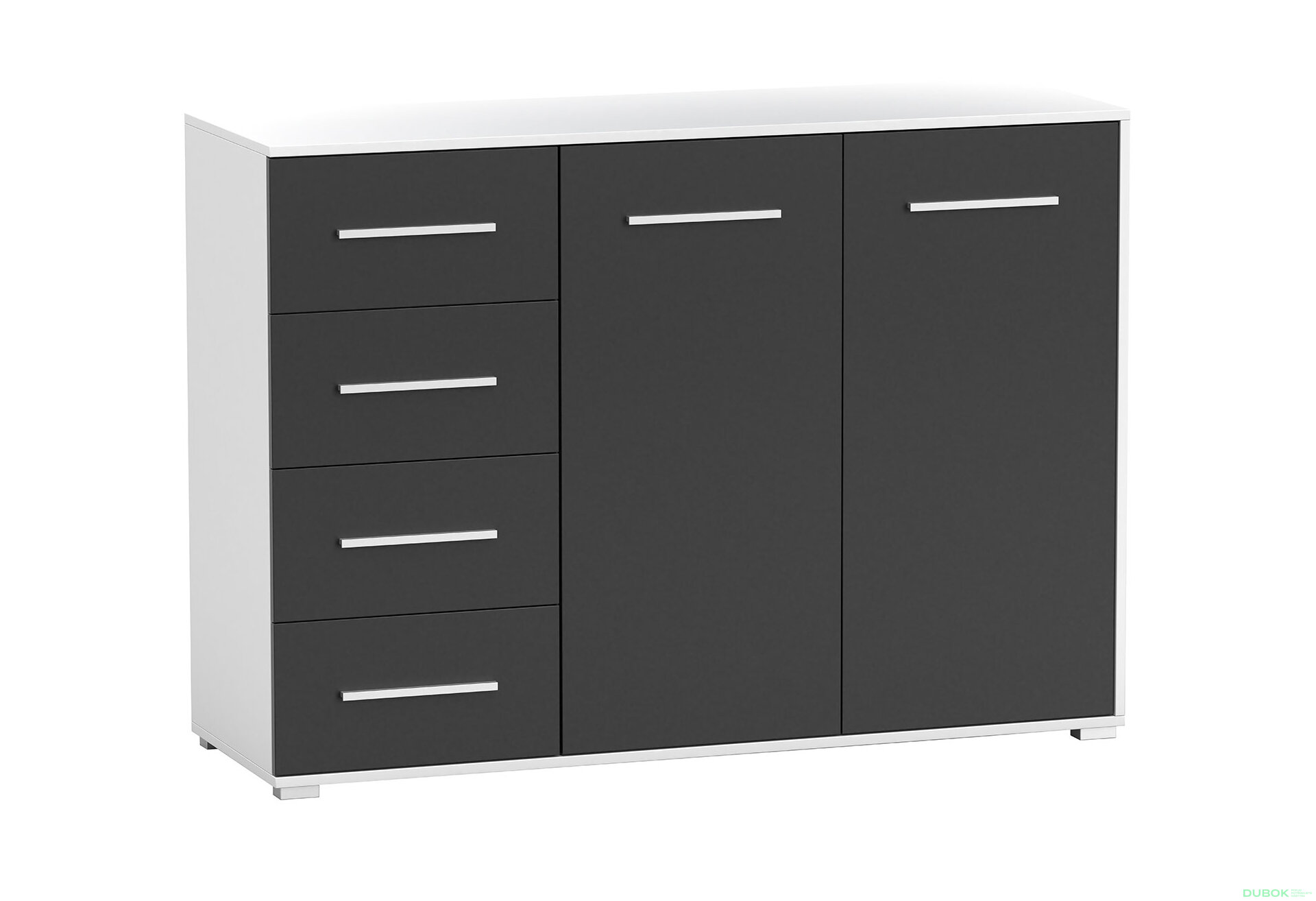 Obrázek 4 - Komoda Frida 01 135 2D4S bílý / černý