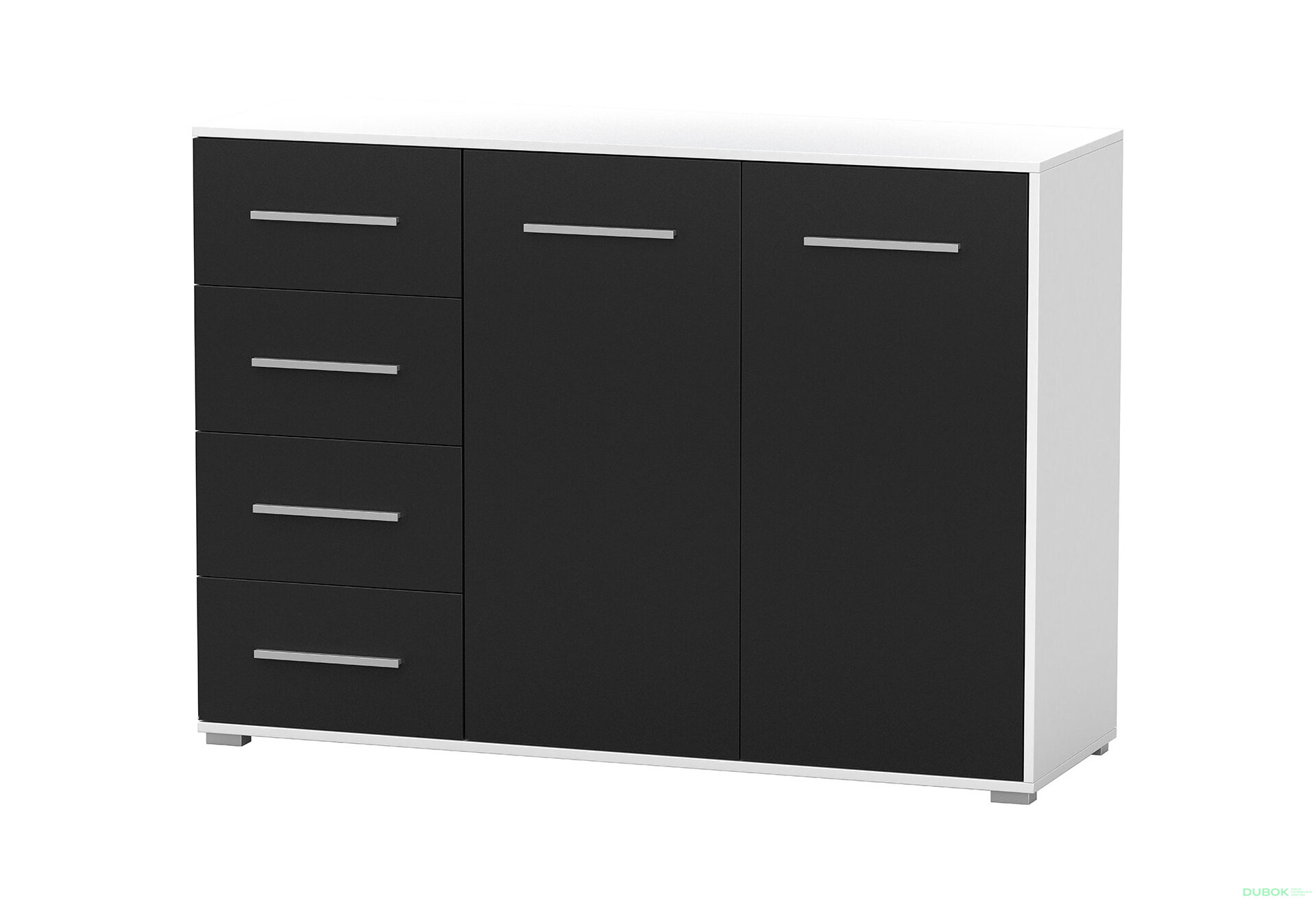 Obrázek 2 - Komoda Frida 01 135 2D4S bílý / černý