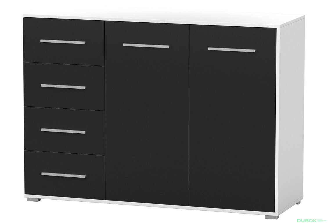 Obrázek 2 - Komoda Frida 01 135 2D4S bílý / černý