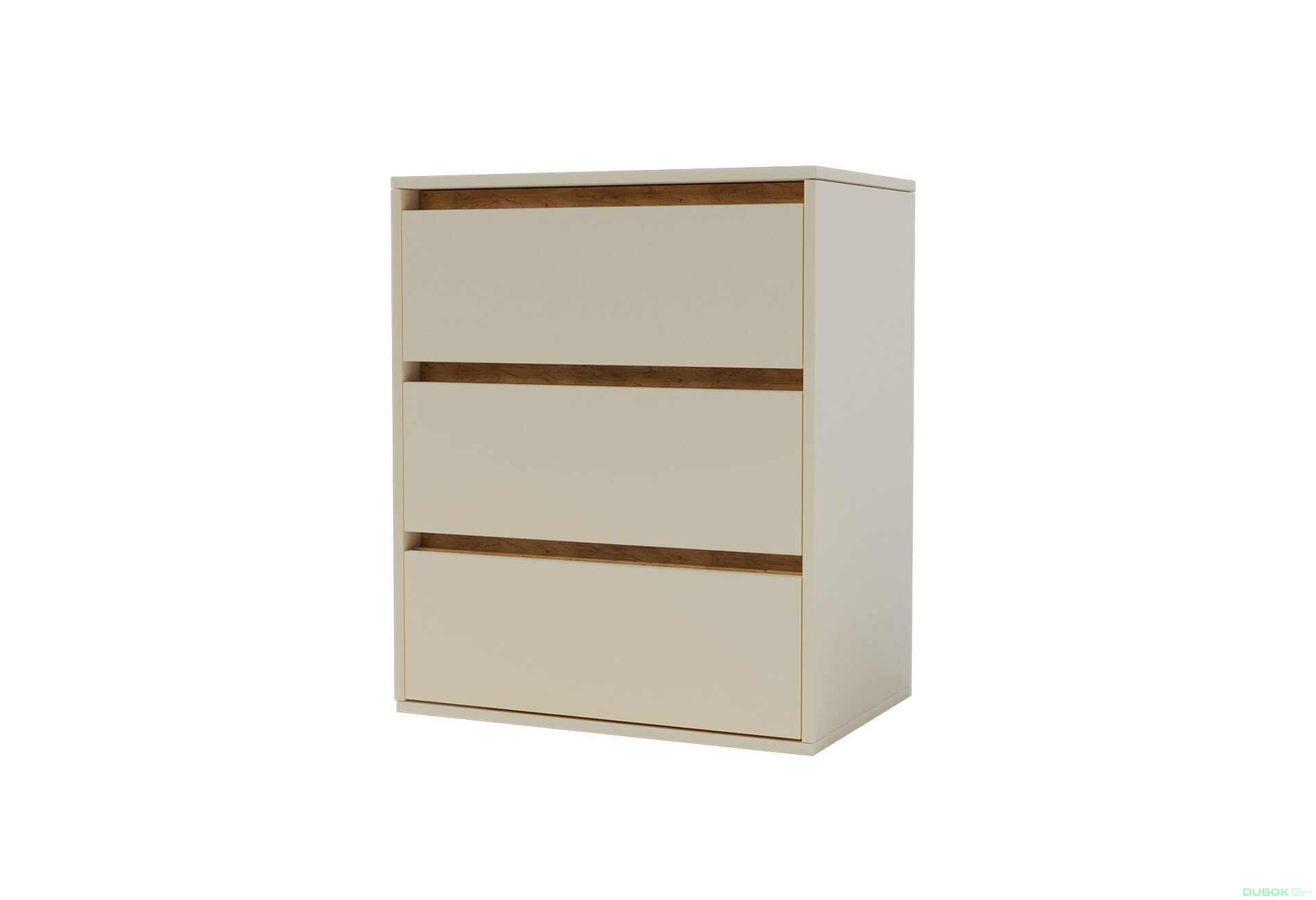 Obrázek 1 - Komoda Idea K 760/600/3š satén / dub kraft zlatý