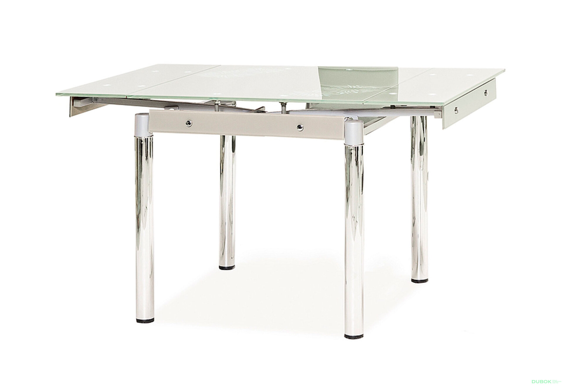 Obrázek 1 - Stůl GD-082 80(131)x80 bílý / chrom