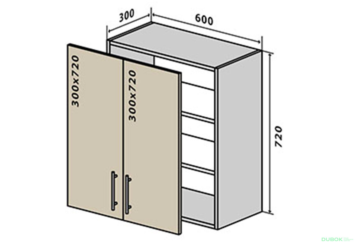 B6 Skříňka 2D 60 Rhodos Lux
