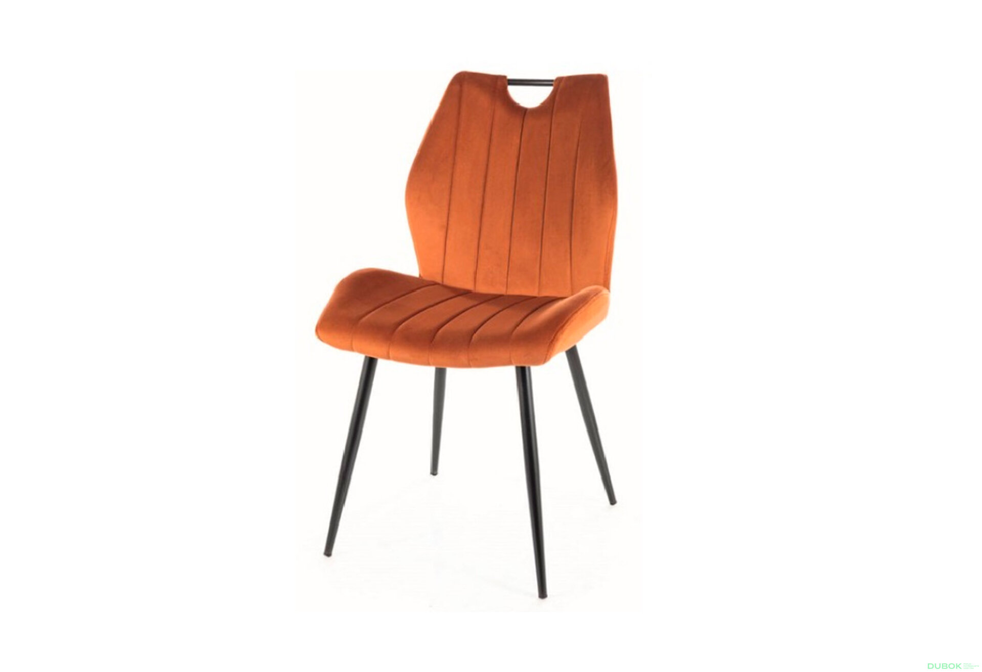 Obrázek 1 - Židle Arco Velvet skořice Bluvel 4215, matná černá kov