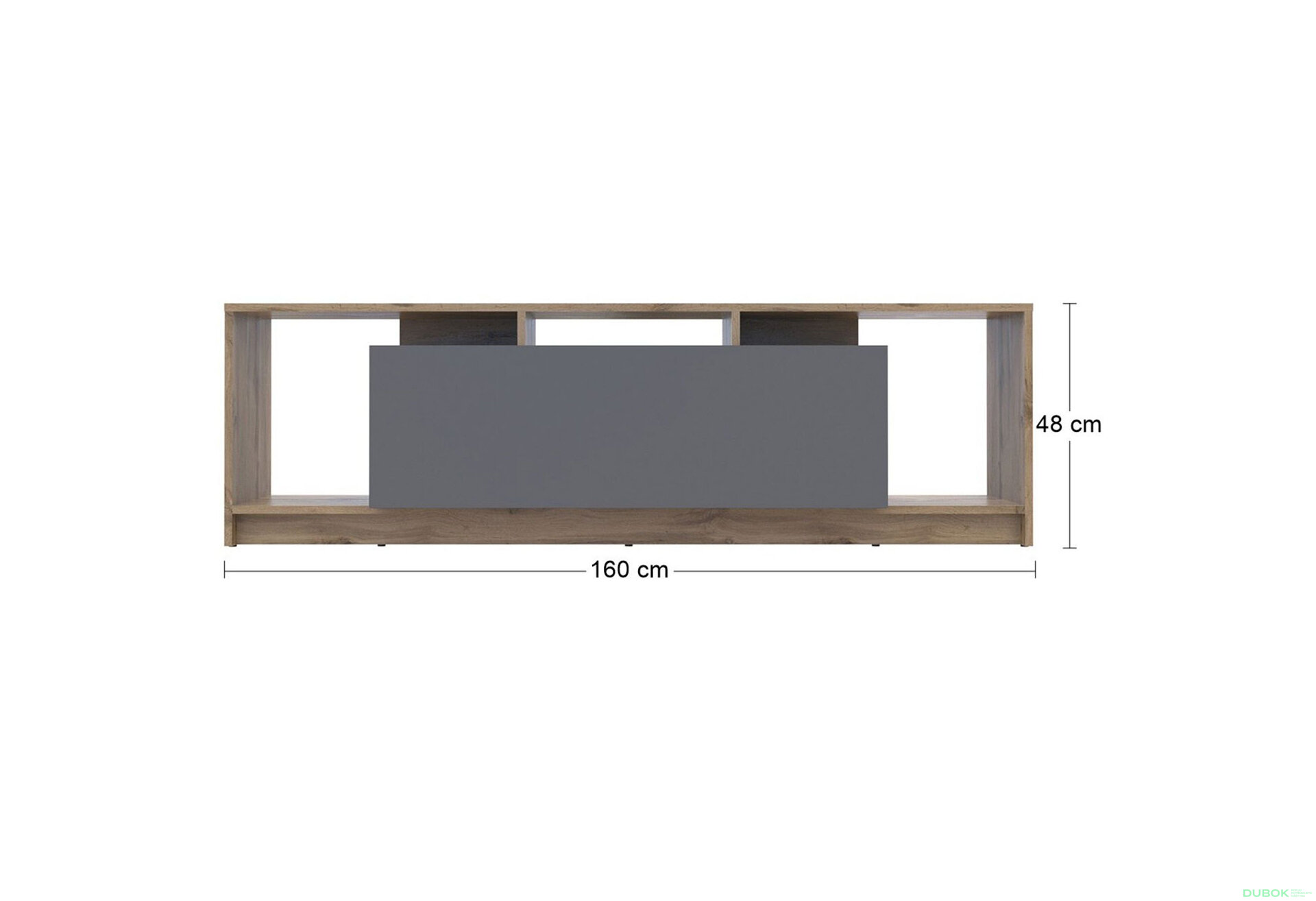 Obrázek 7 - TV stolek U1 tajo / grafit dřevotříska 160x38x48