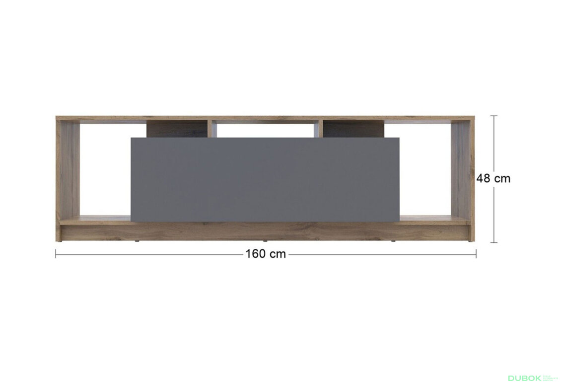 Obrázek 7 - TV stolek U1 tajo / grafit dřevotříska 160x38x48