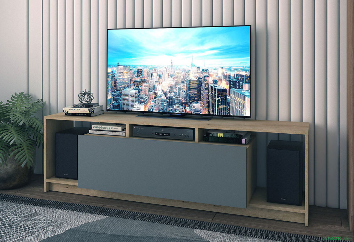 Obrázek 2 - TV stolek U1 tajo / grafit dřevotříska 160x38x48