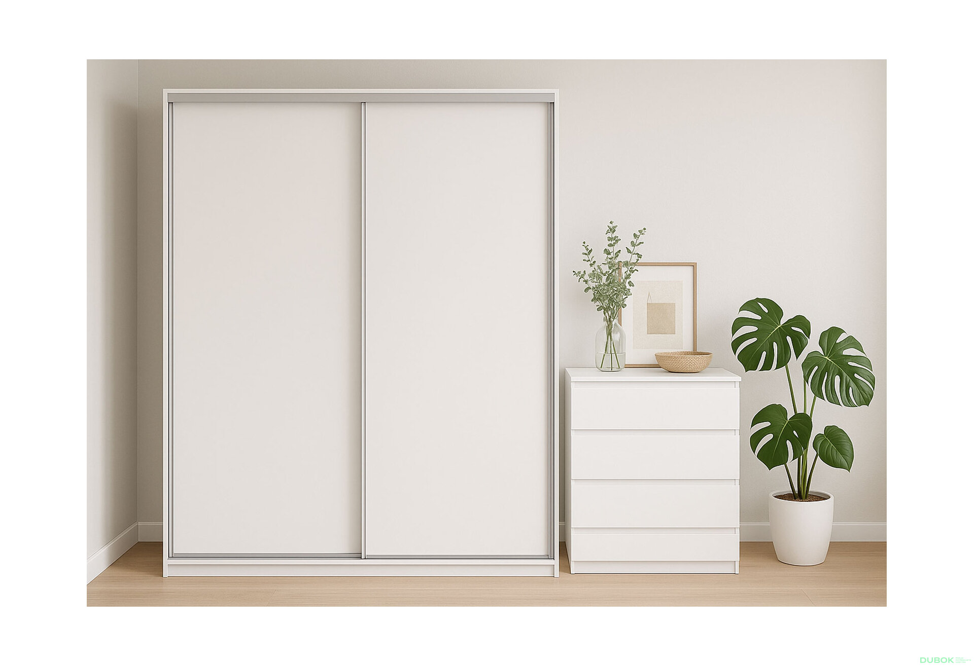Obrázek 2 - Skříň 2D 1500x2400x600, 2 DTD, bílá