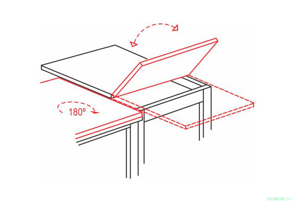 Obrázek 6 - Stůl Flip 80(160)x80 bílý mat