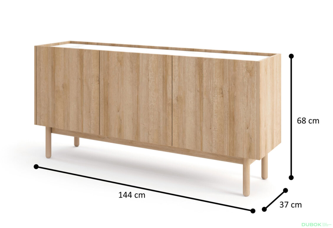 Obrázek 4 - Komoda K144/68 riviéra / mramor bianco Boho