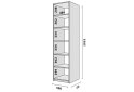 Obrázek 2 - Modul №1 P-500x2050 DTD 18 mm antracit