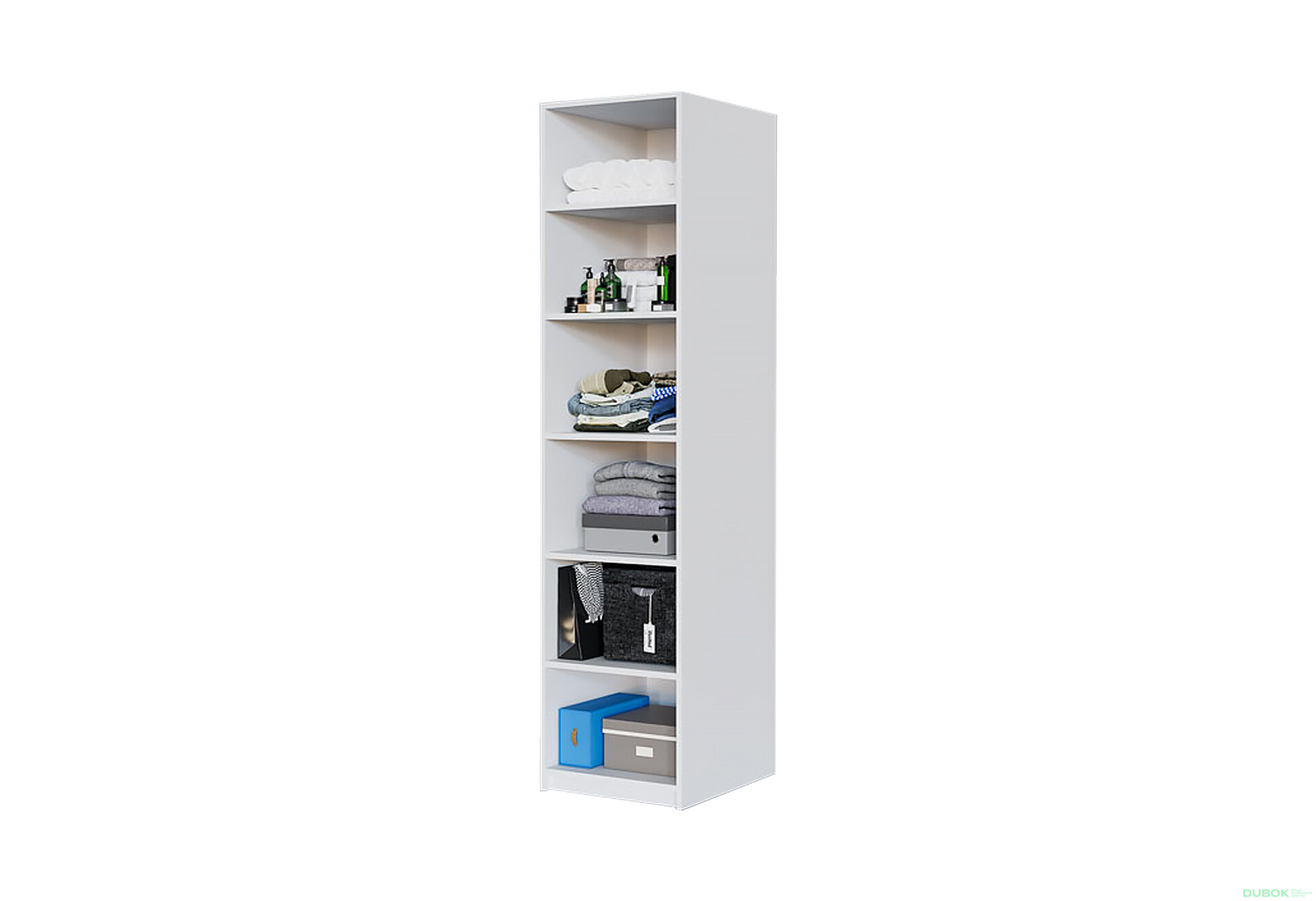 Obrázek 1 - Modul №1 P-500x2050 DTD 18 mm bílý
