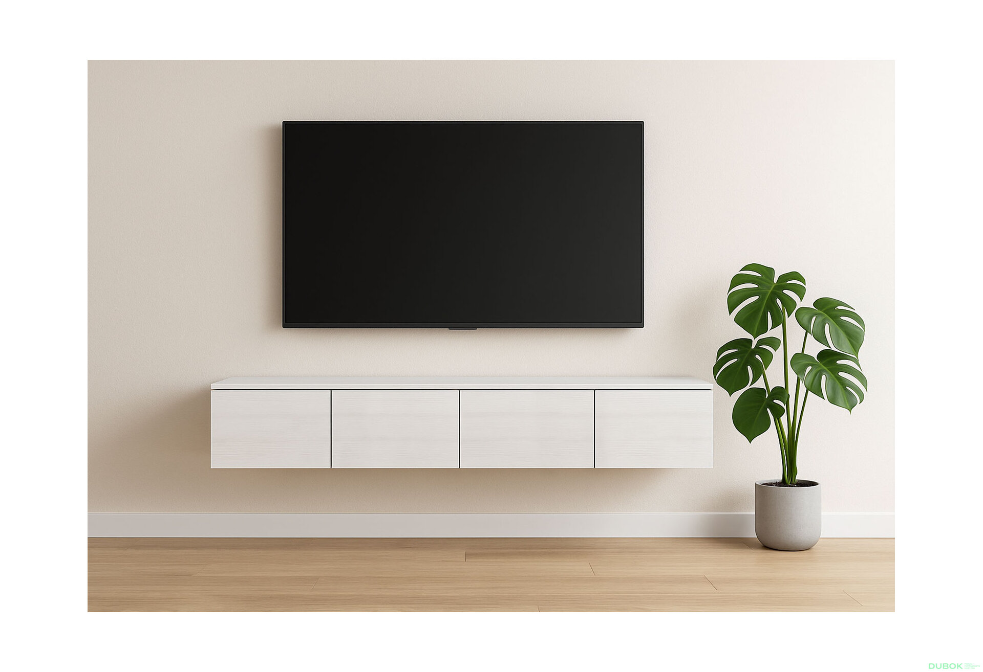 Obrázek 2 - TV stolek Levía bílý strom 4dv 160x35x33