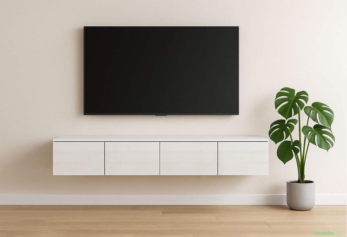 Obrázek 2 - TV stolek Levía bílý strom 4dv 160x35x33