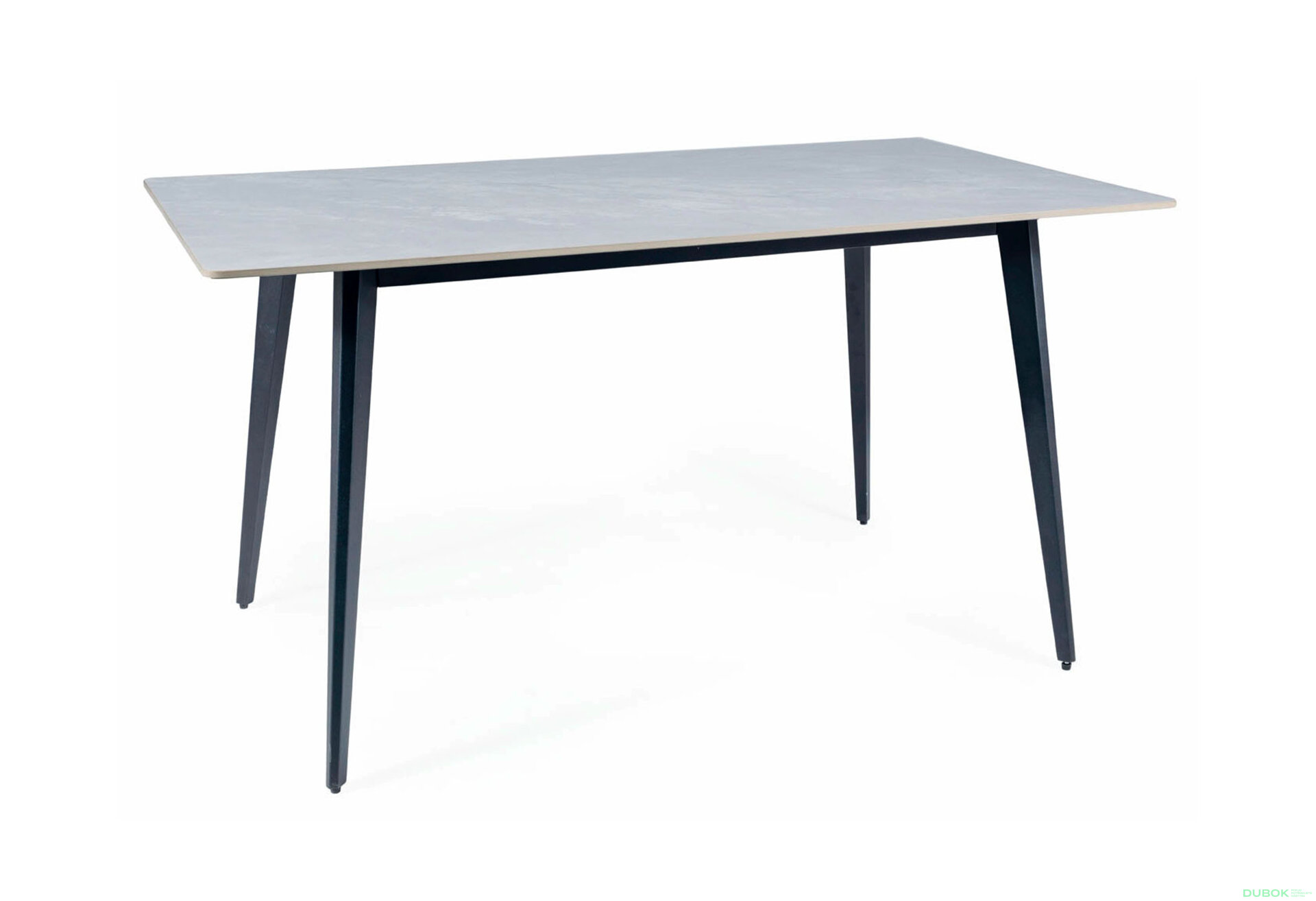 Obrázek 3 - Stůl Ivy 140x80 mramorový efekt, šedý / černý mat Vystavený kus