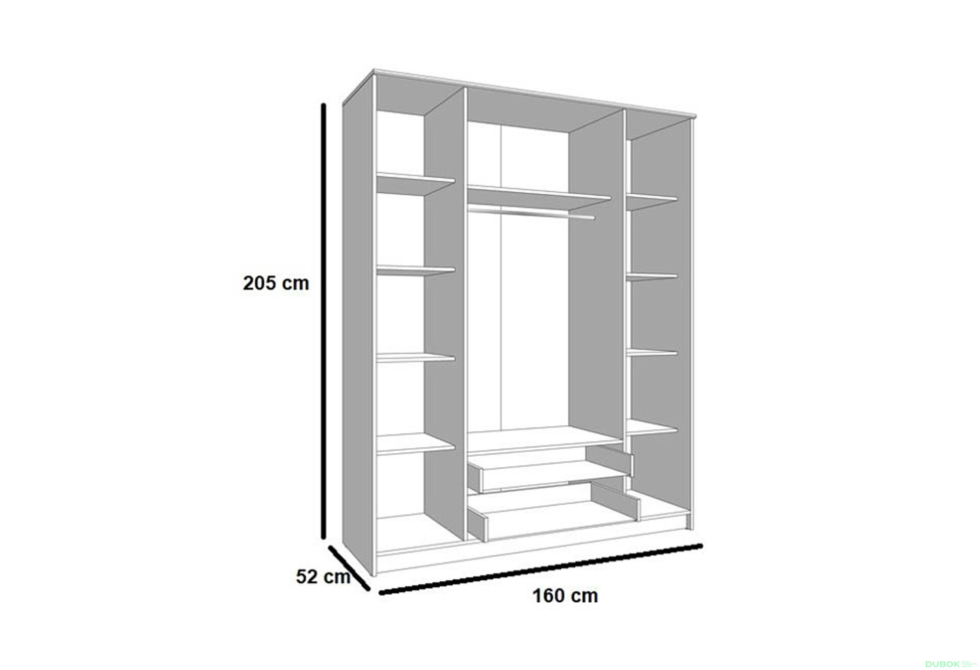 Obrázek 4 - Skříň Simple 4D+2š nymfaea alba
