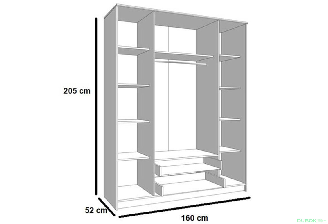 Obrázek 4 - Skříň Simple 4D+2š nymfaea alba