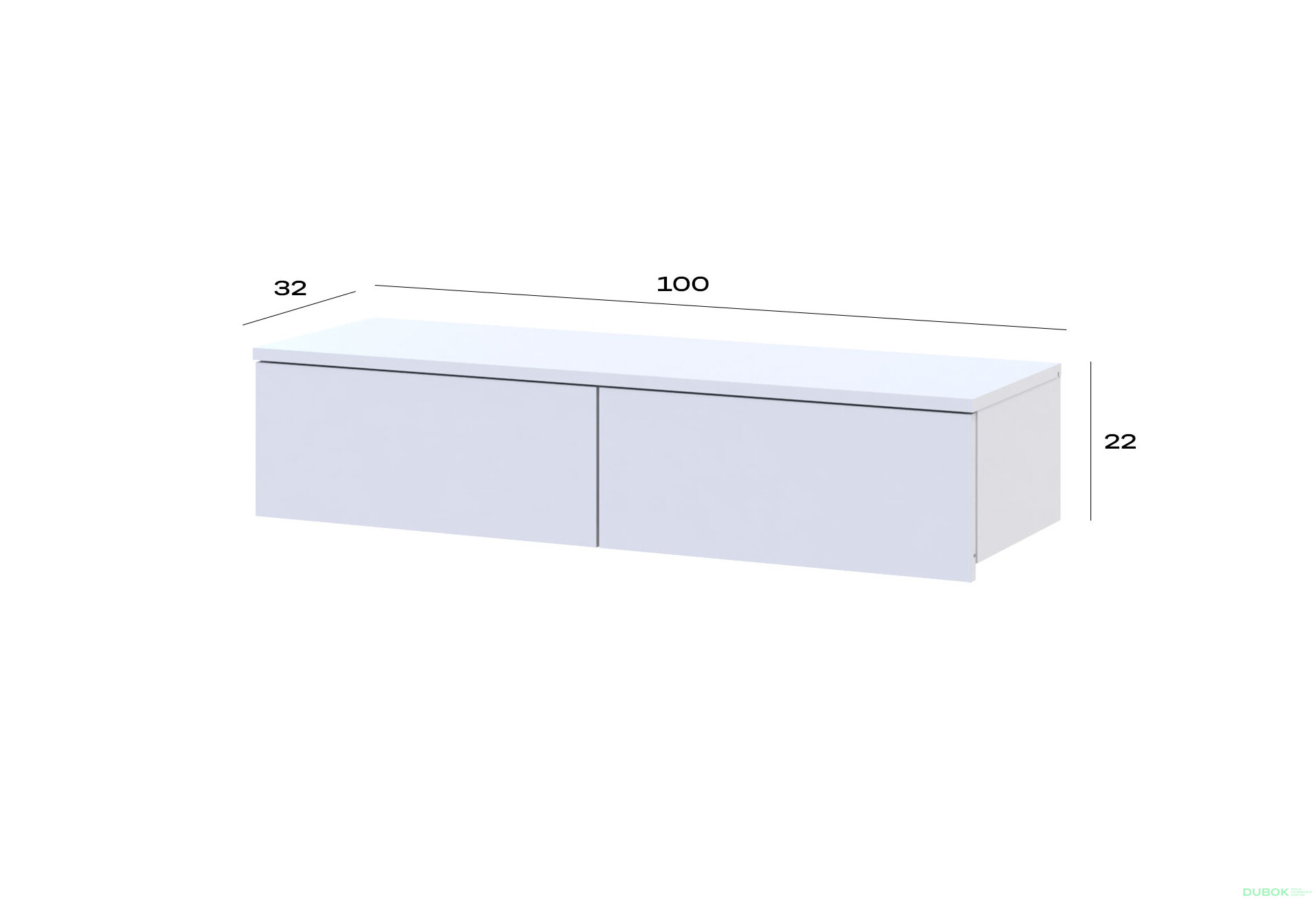 Obrázek 8 - Toaletní stolek Levía bílý 2š 100x32x22