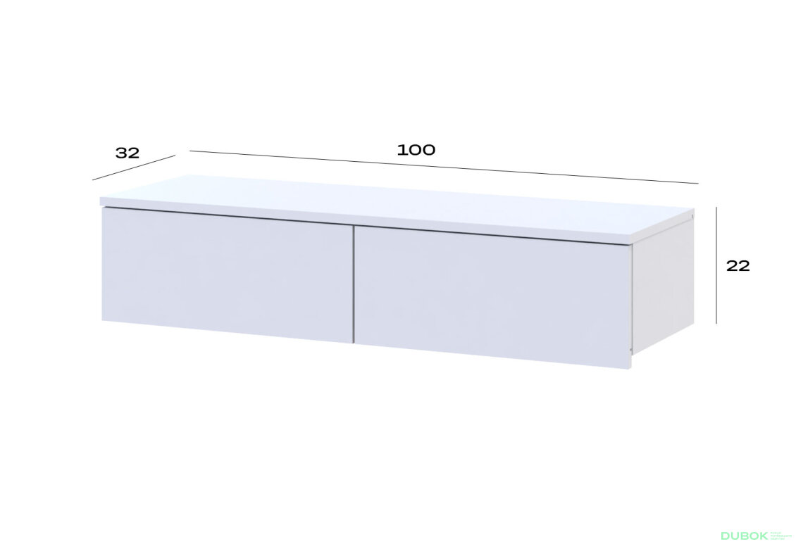 Obrázek 8 - Toaletní stolek Levía bílý 2š 100x32x22