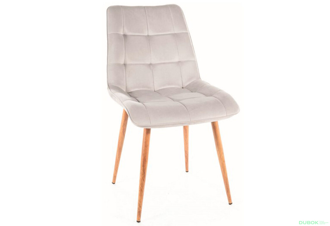 Obrázek 2 - Židle Chic D Velvet světle šedý Bluvel 03