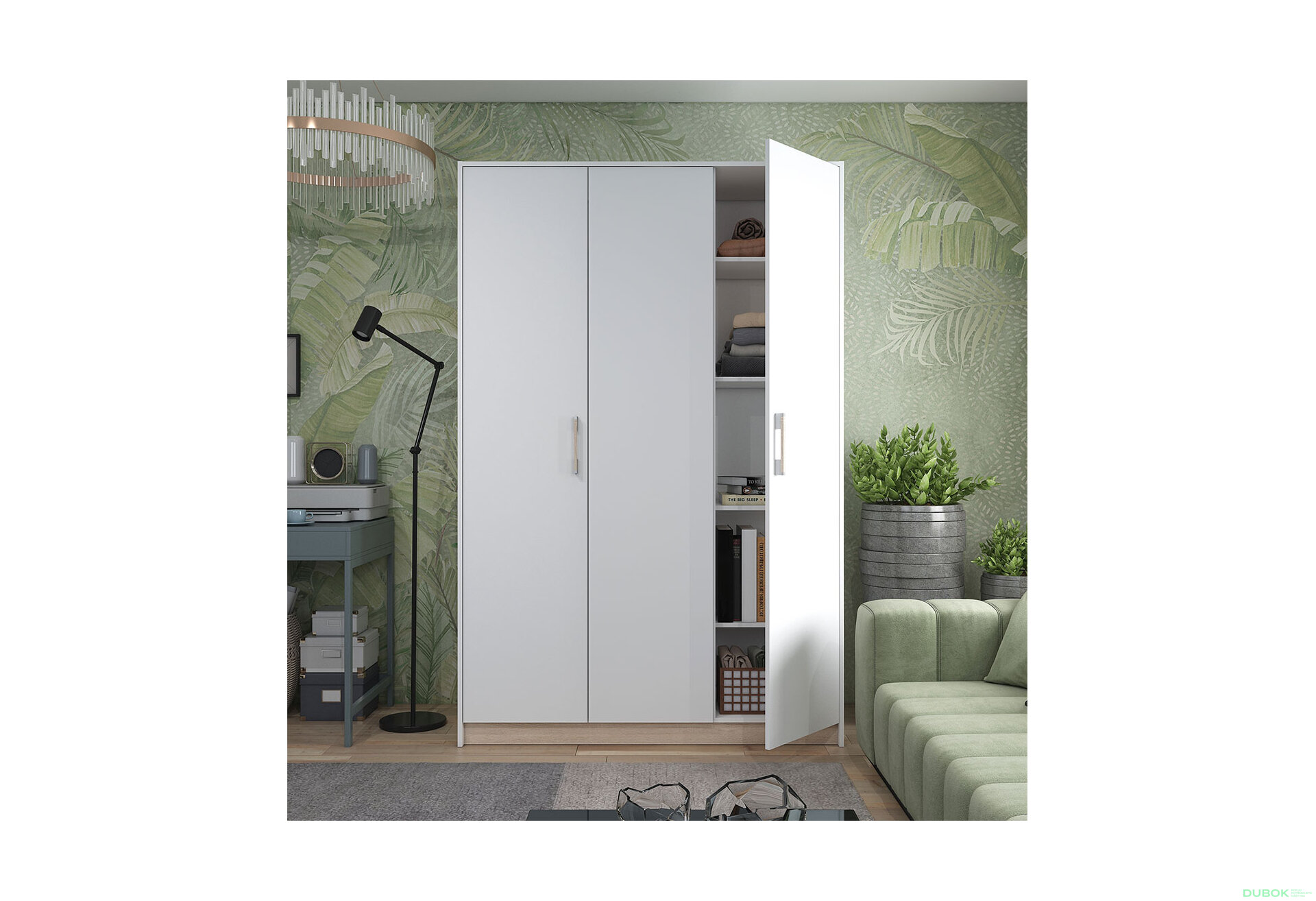 Obrázek 2 - Skříň Austin 3 LTD 135 cm, bílá