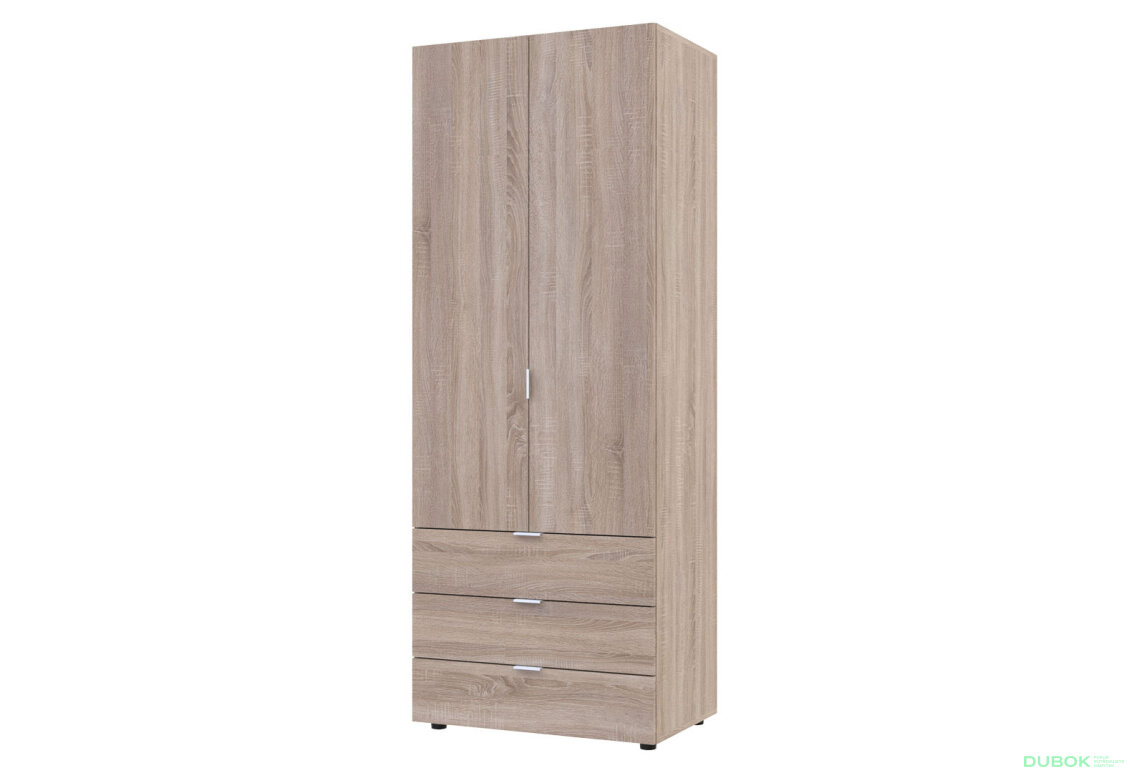 Obrázek 6711 - Skříň dvoudveřová s regálem Gelar 115.7 cm Dub sonoma