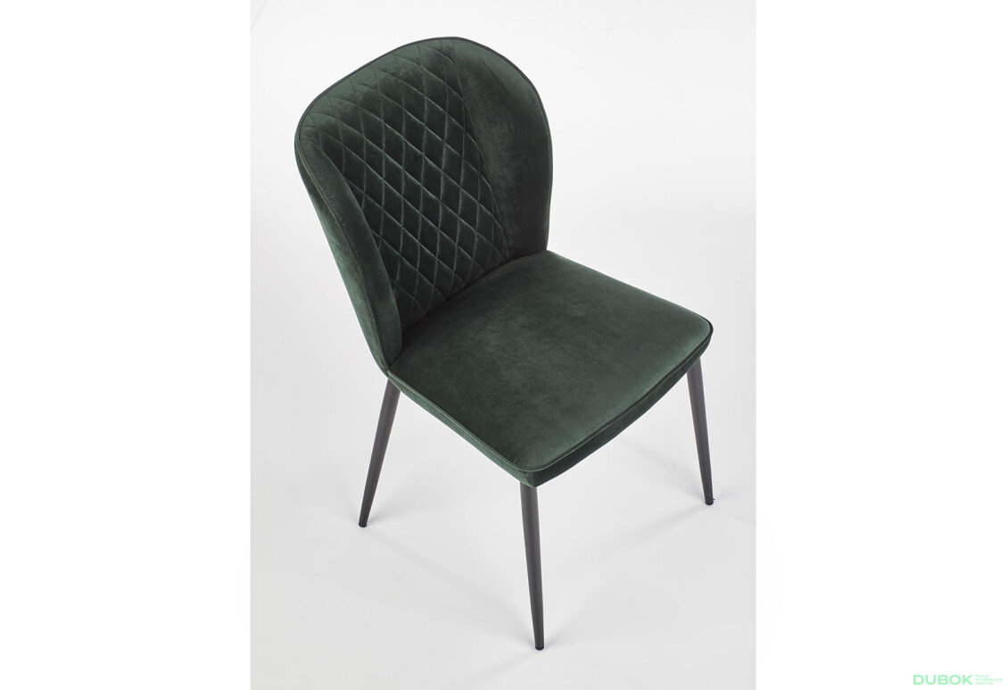 Obrázek 7 - Židle K399 černý kov / látka ciemny zielony