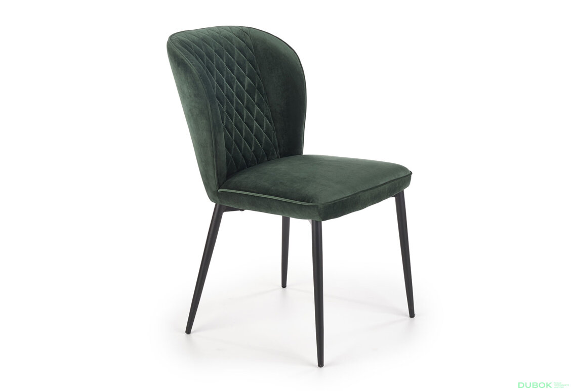 Obrázek 3 - Židle K399 černý kov / látka ciemny zielony