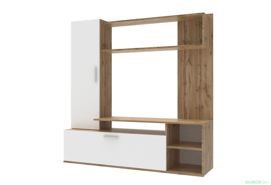 Obrázek 2 - Televizní stojan Kona 151 cm Dub ewok / Bílý