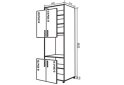 Obrázek 1 - N20 Skříň (horní f30x92-2ks, dolní f30x72-2ks) MóDa Lux / MoDa Luxe