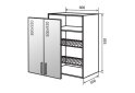 Obrázek 1 - V47 Skříňka 2D 60 Sušák Vitrina Margo Lux