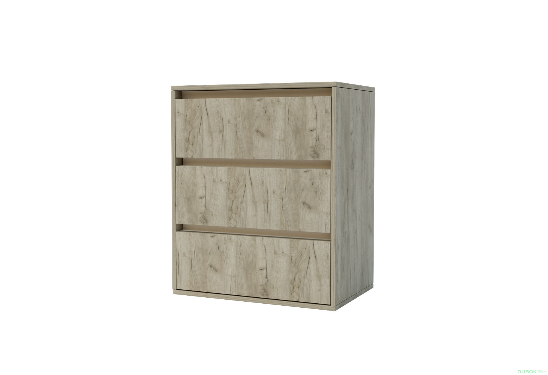 Obrázek 1 - Komoda Idea K 760/600/3š dub kraft šedý / satén