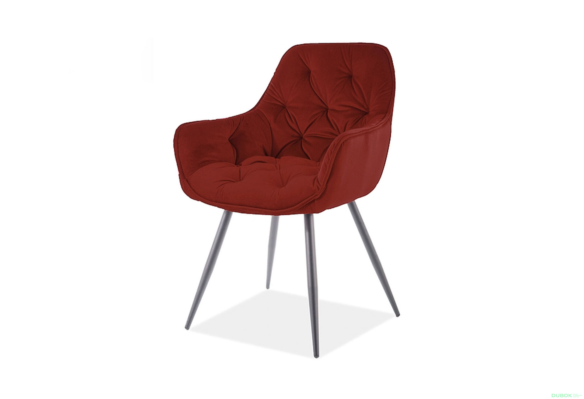 Obrázek 1 - Židle Cherry Matt Velvet kaštanový Bluvel 59, matná černá kov