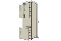 Obrázek 1 - N20 Skříň (vrch f30x92-2ks, spodek f60x72-1ks) Interno Luxe