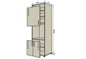 Obrázek 1 - N20 Skříň (horní f60x92-1ks, dolní f30x72-2ks) Interno Luxe