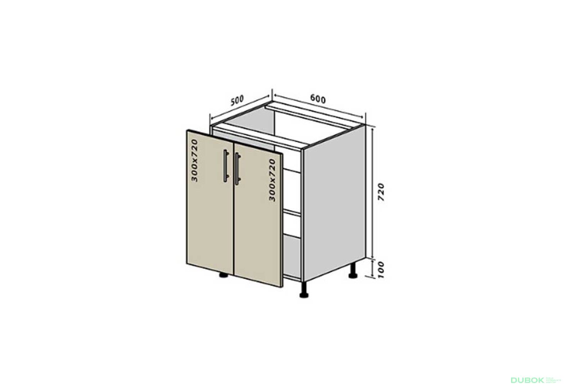 N6 Skříňka 2D 60 Interno Luxe