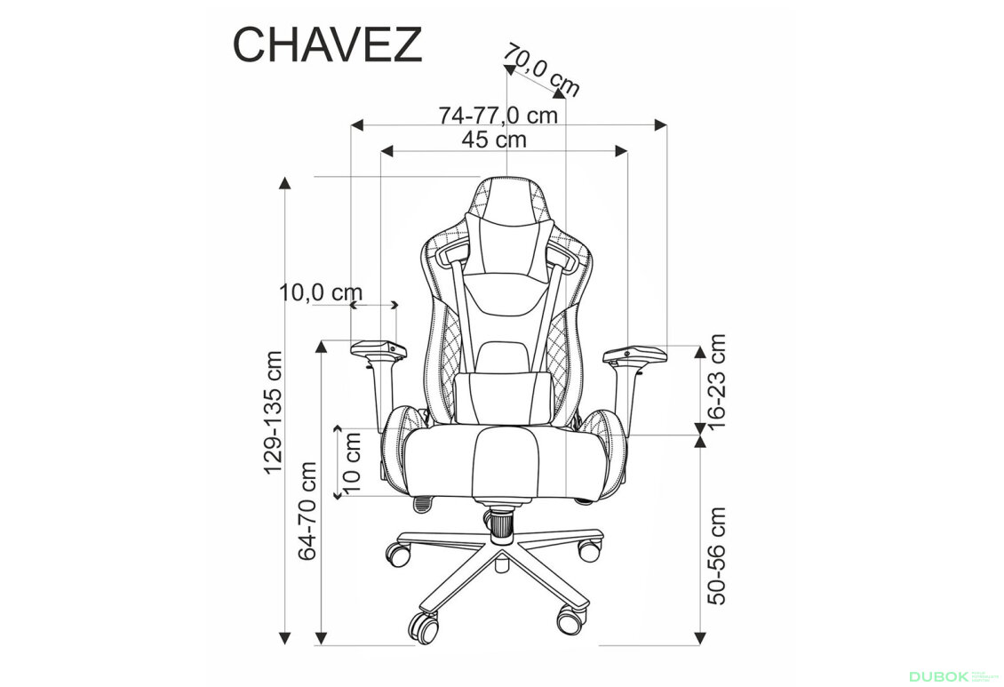 Obrázek 12 - Otočné křeslo Chavez černý