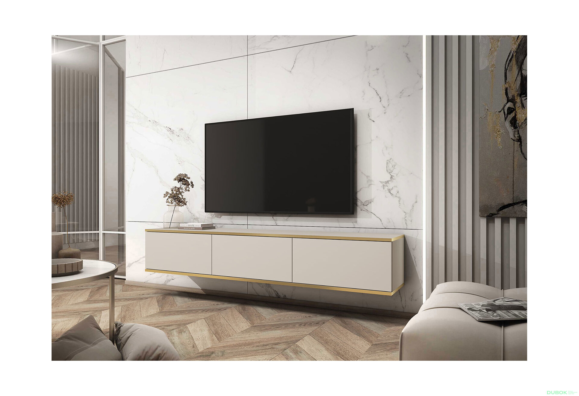 Obrázek 2 - TV stolek RTV 175 béžový Oro