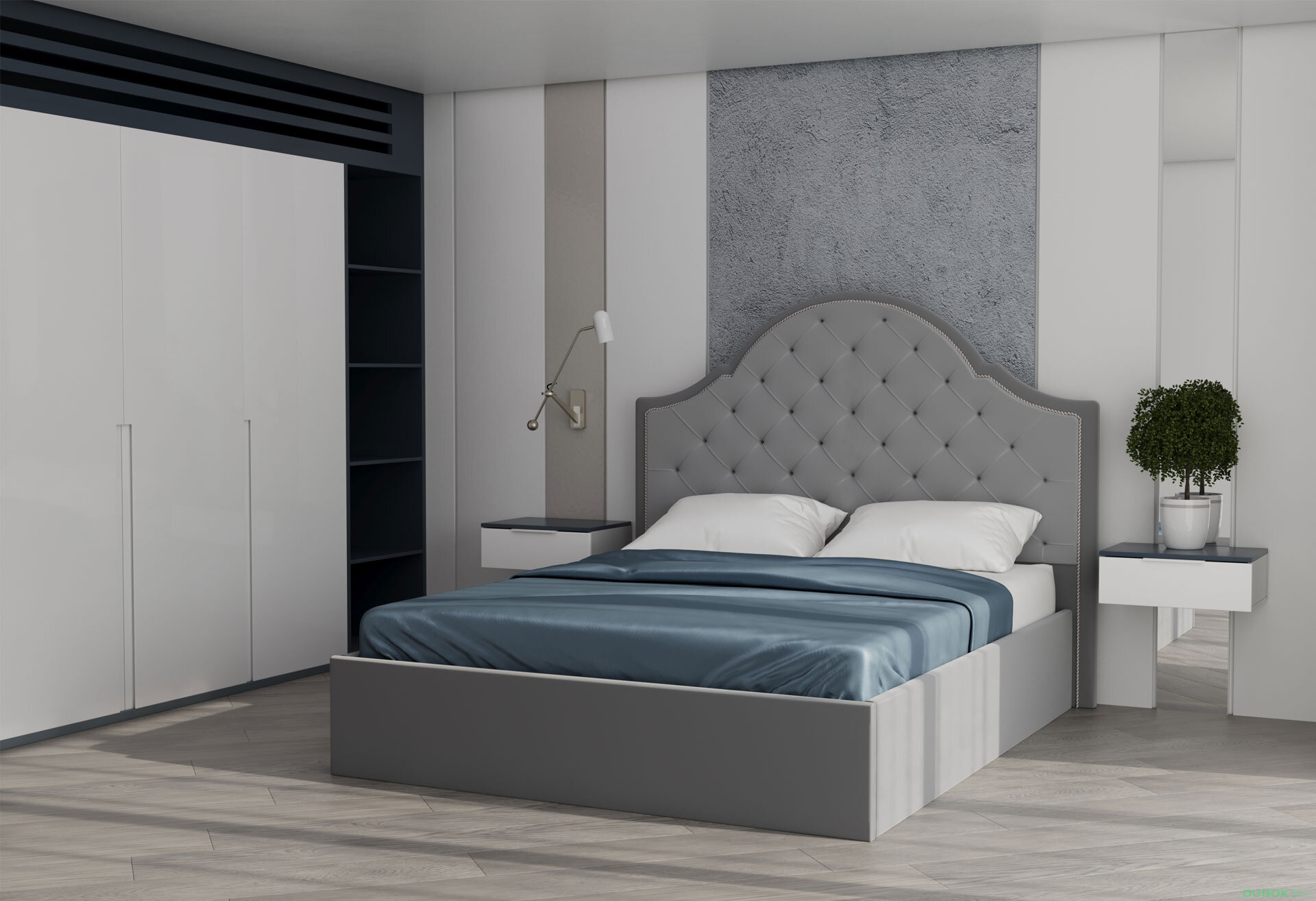 Obrázek 2 - Postel s úložným prostorem Milana 160x200 cm s roštem Světle šedá