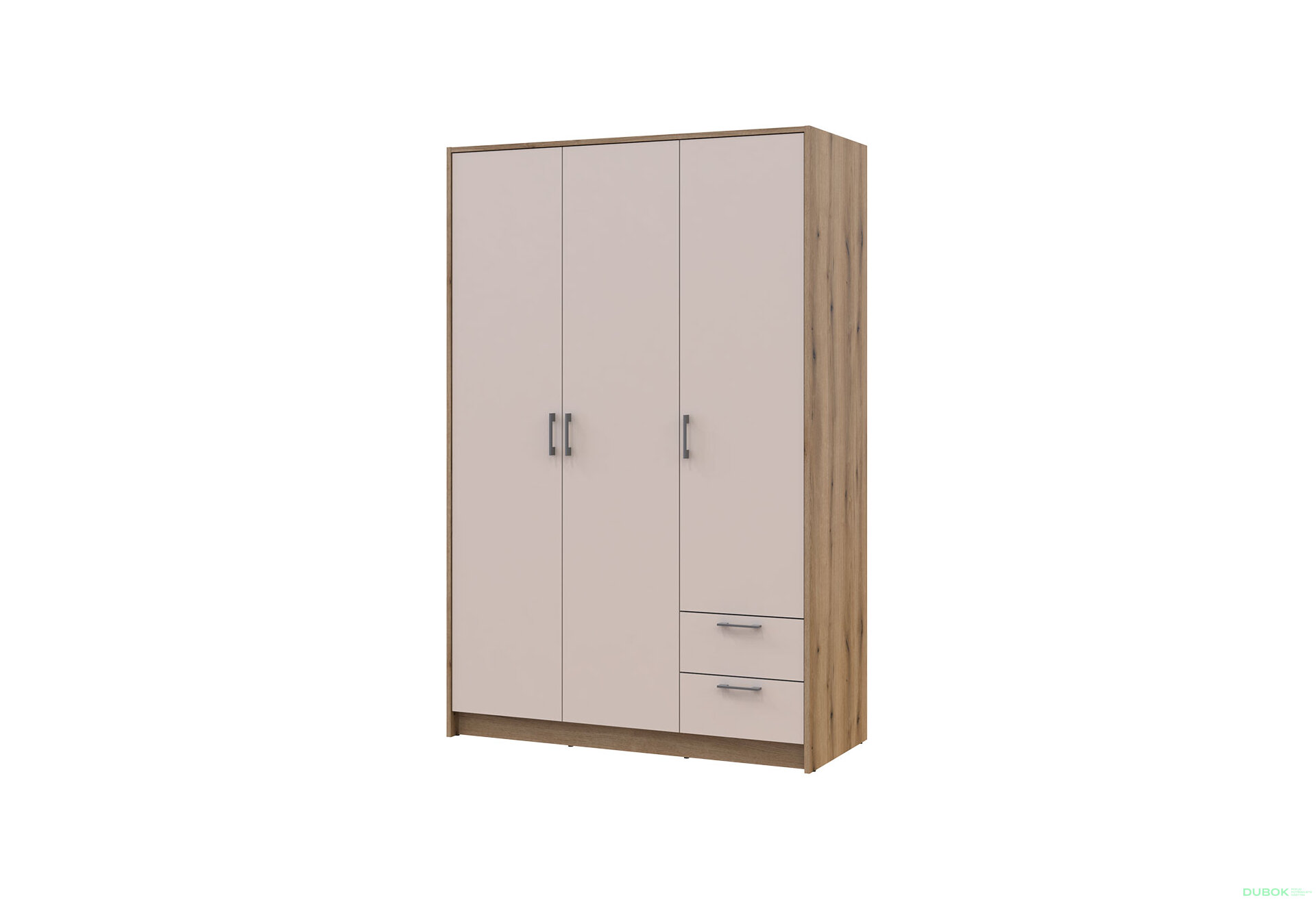 Obrázek 11141 - Skříň Rondi 3 dřevotříska s horním prostorem artisan dub / cashmere 121x52x236