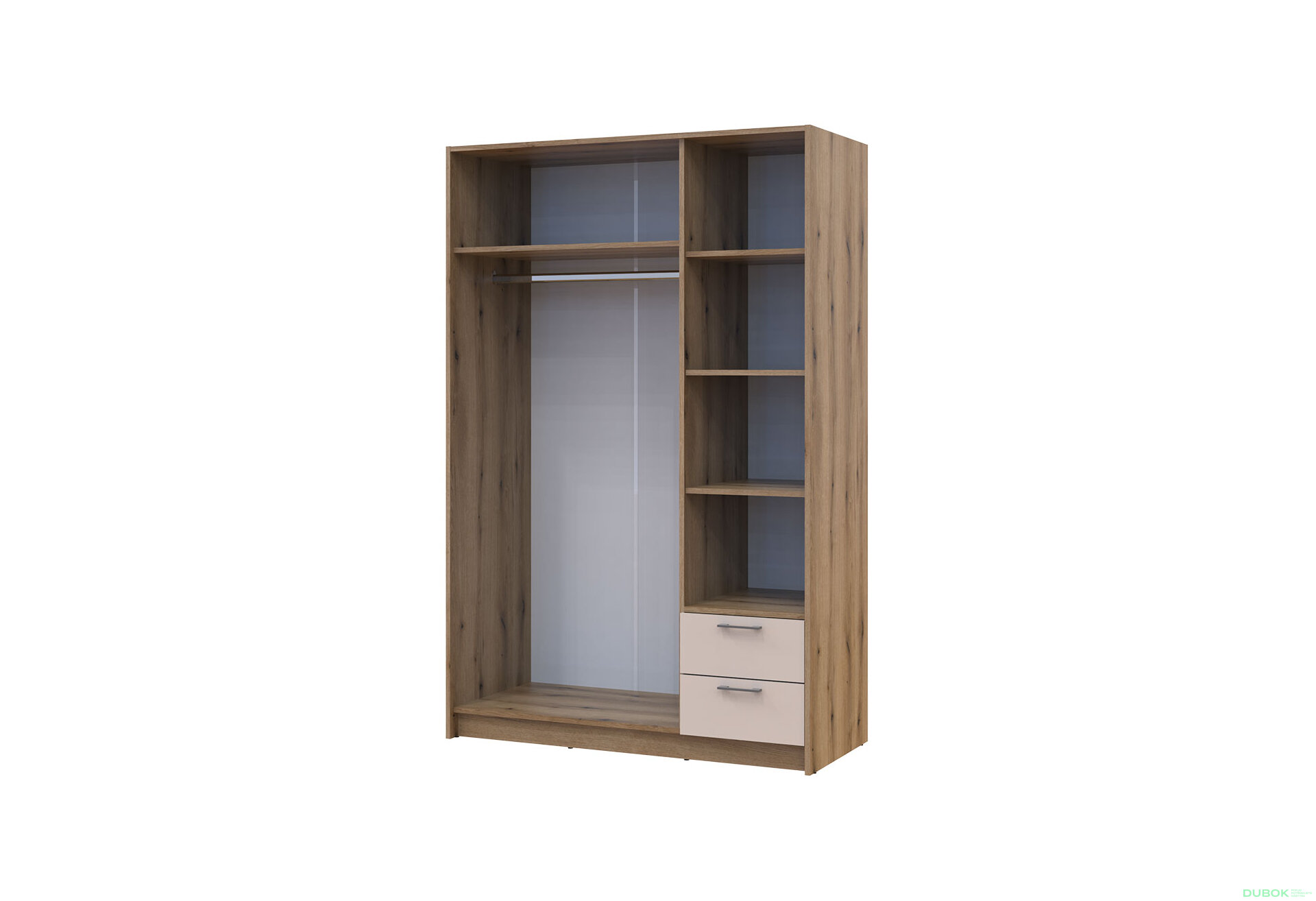 Obrázek 7 - Skříň Rondi 3D dub artisan / kašmír 121x52x195
