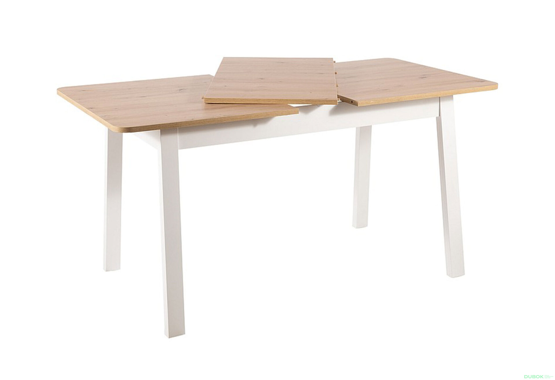 Obrázek 3 - Stůl Ikar 125(165)x75 dub artisan / bílý