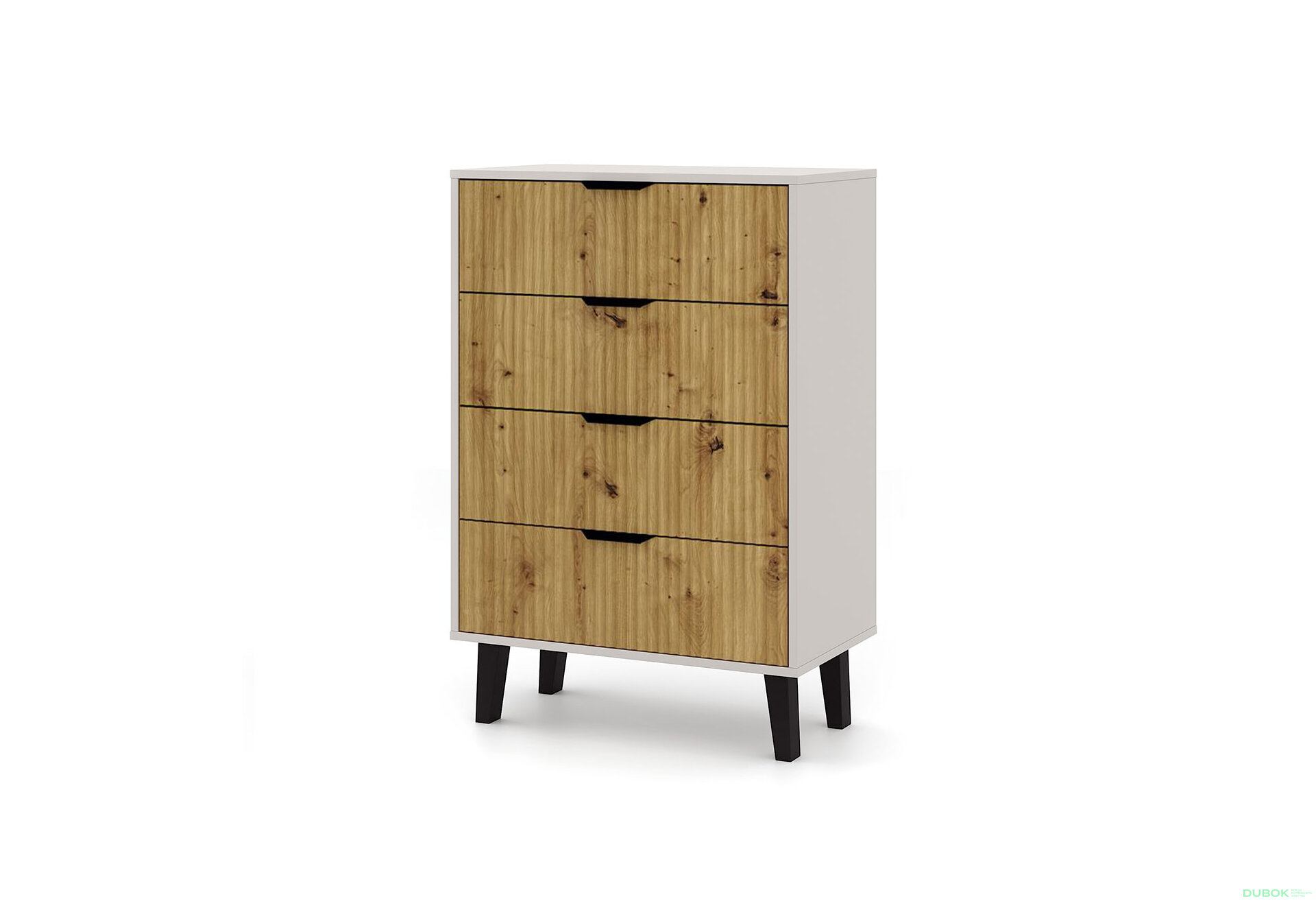 Obrázek 1 - Komoda Borg Duo 4Š kašmír / dub artisan