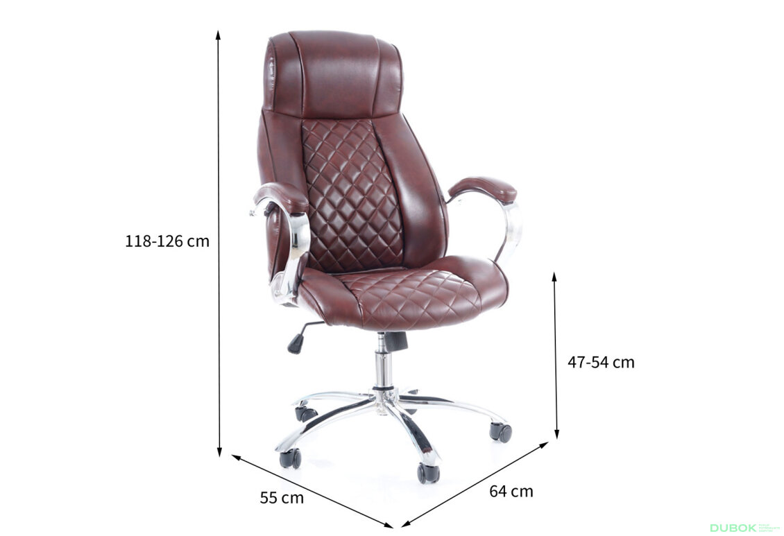Obrázek 18 - Otočné křeslo Q-557 hnědý
