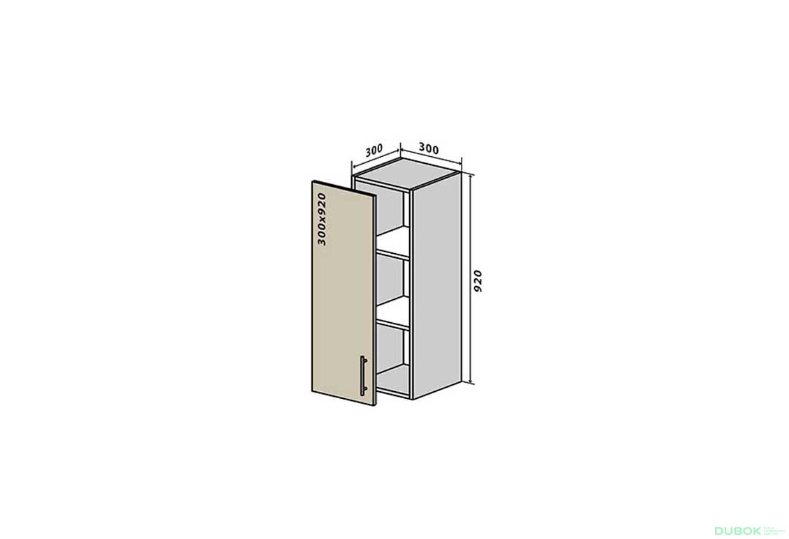 V42 Skříňka 1D 30 Interno Luxe