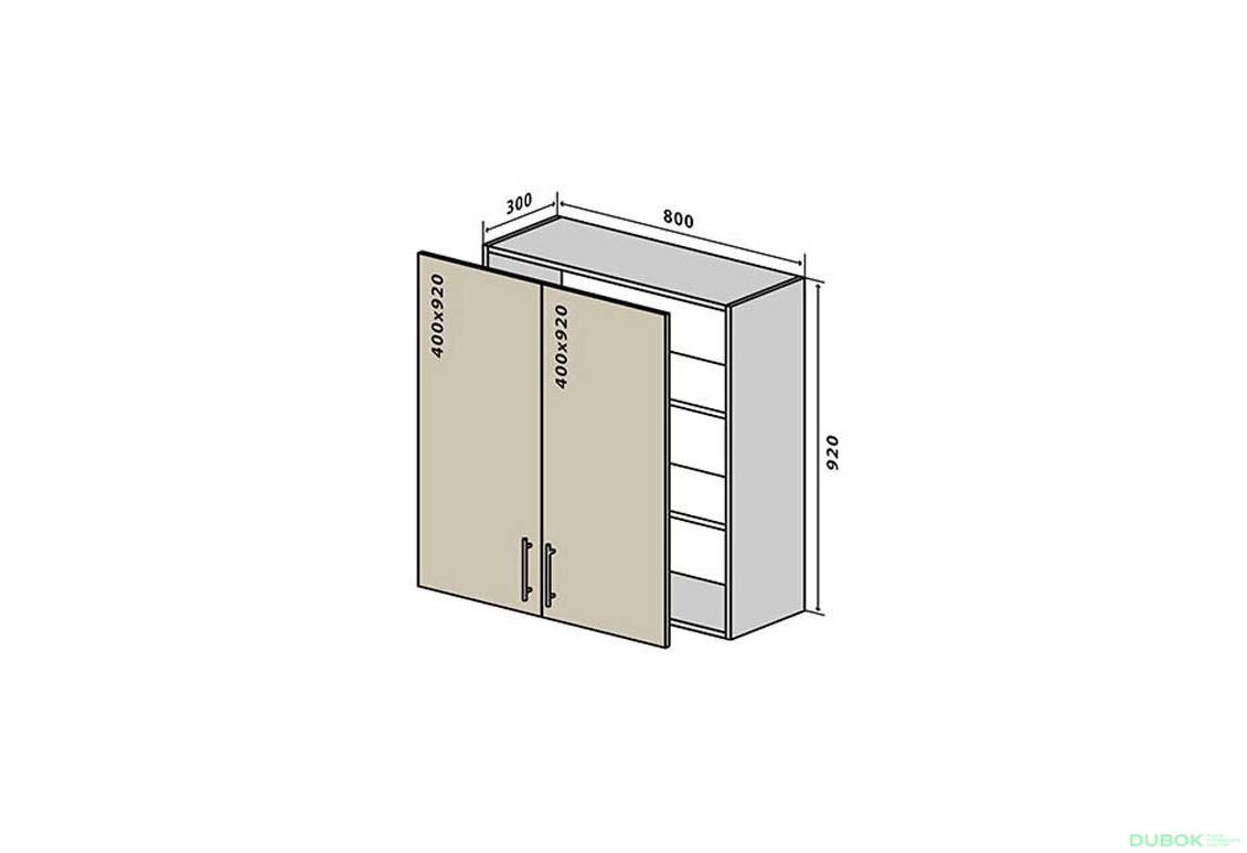 V48 Skříňka 2D 80 Interno Luxe