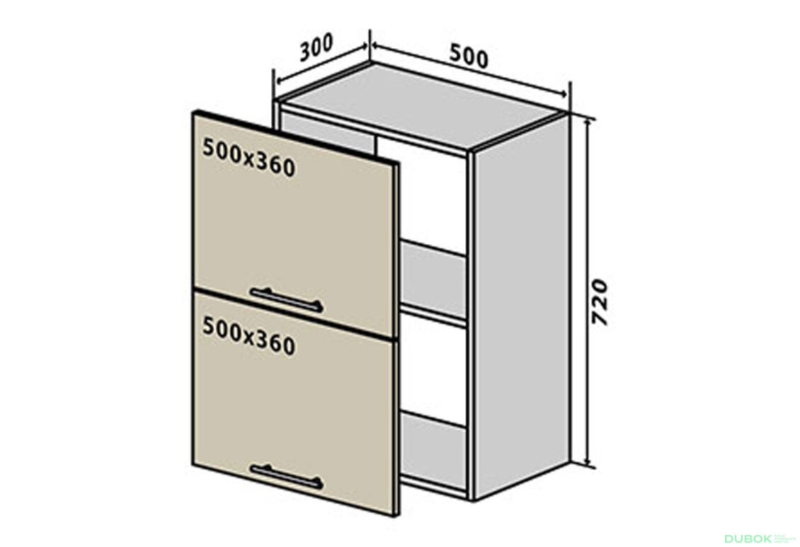V57 Skříňka 2D 50 Interno Glaňec Luxe