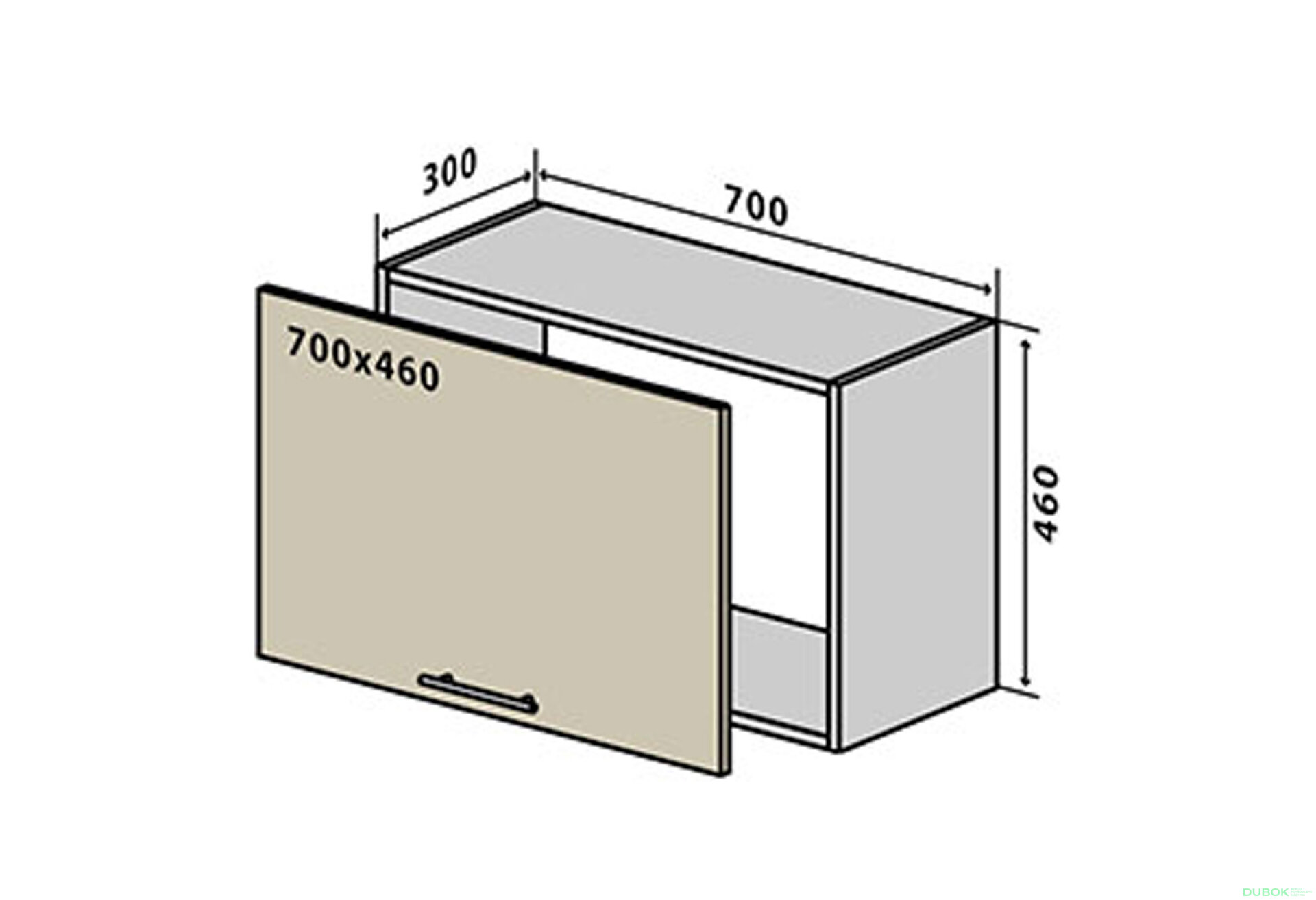 Obrázek 1 - V85 Skříňka nad digestoř 70 Interno Glaňec Luxe