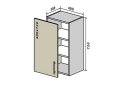 Obrázek 1 - V3 Skříňka 1D 40 Interno Glaňec Luxe