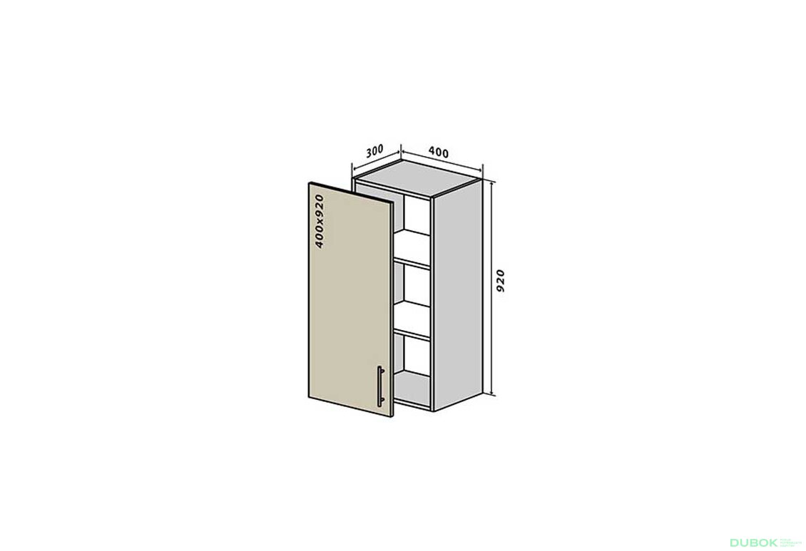 V43 Skříňka 1D 40 Interno Glaňec Luxe