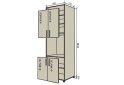 Obrázek 1 - N20 Skříň (horní f30x92-2ks, dolní f30x72-2ks) Interno Glaňec Luxe
